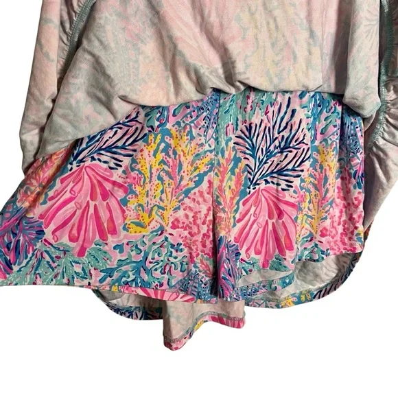 Lilly Pulitzer Ravi Romper Splashdance Flutter Sleeves Back Keyhole Skort — M - Picture 7 of 11